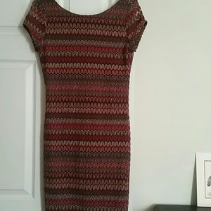 Beautiful NWOT Cato dress w/ wide camel belt. Sz L